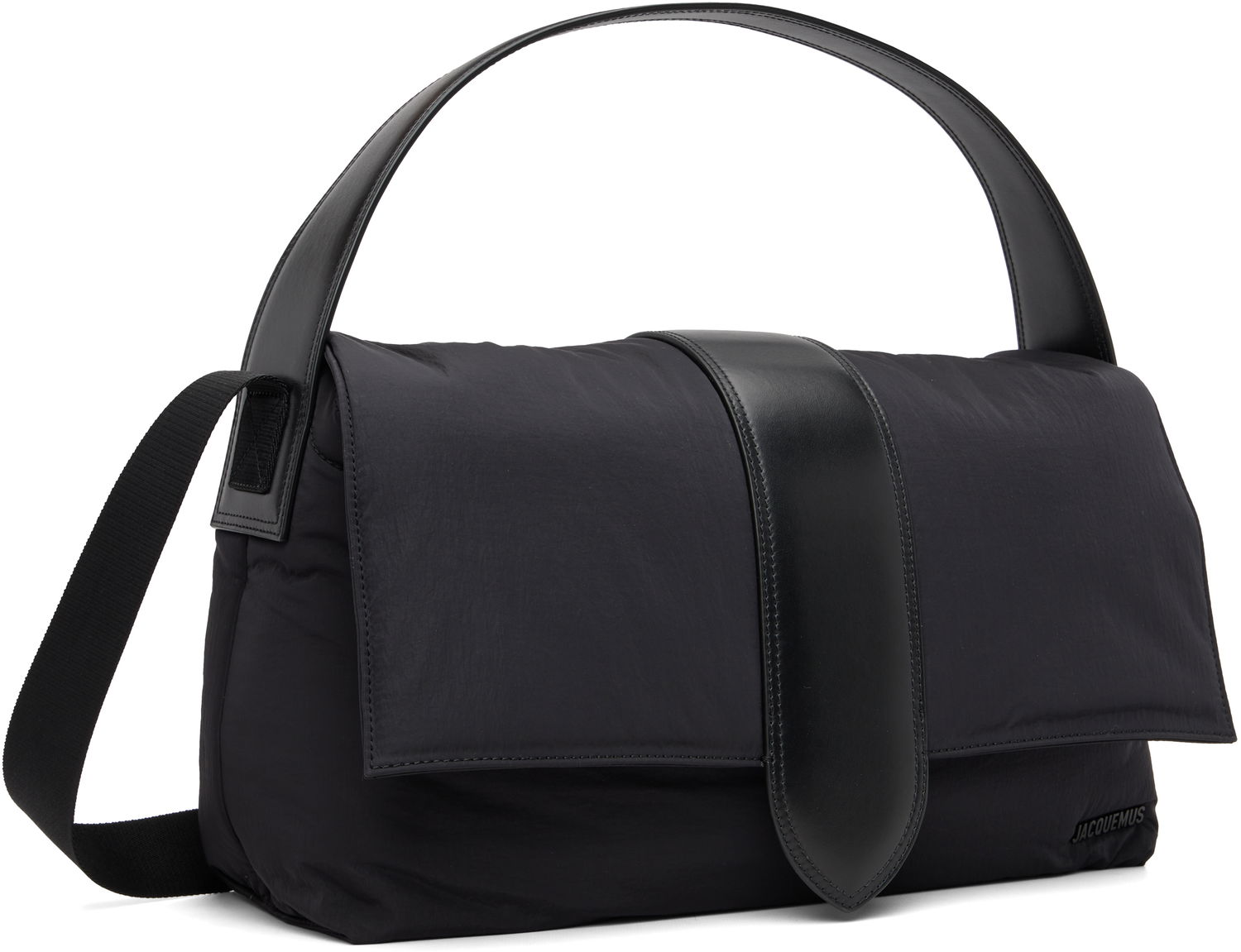 Taška cez rameno Jacquemus La Croisière 'The Bambino messenger' Nylon and Leather Bag Čierna | 25EBAM00372BW00424, 1
