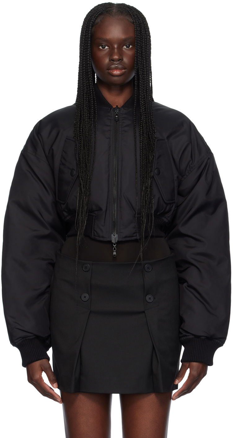 Bomber bunda WARDROBE.NYC Crop Reversible Down Bomber Jacket Čierna | W4075PC, 0