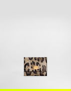 Leopard-print Wallet in Dauphine Calfskin