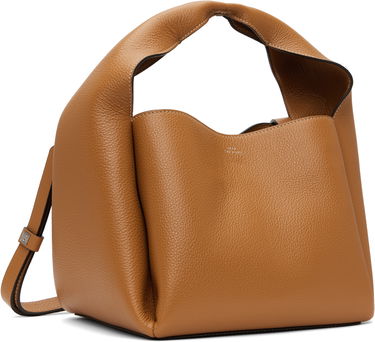 Taška cez rameno TOTEME Totême Grained-Leather Bucket Bag Hnedá | 233-9111-613, 1