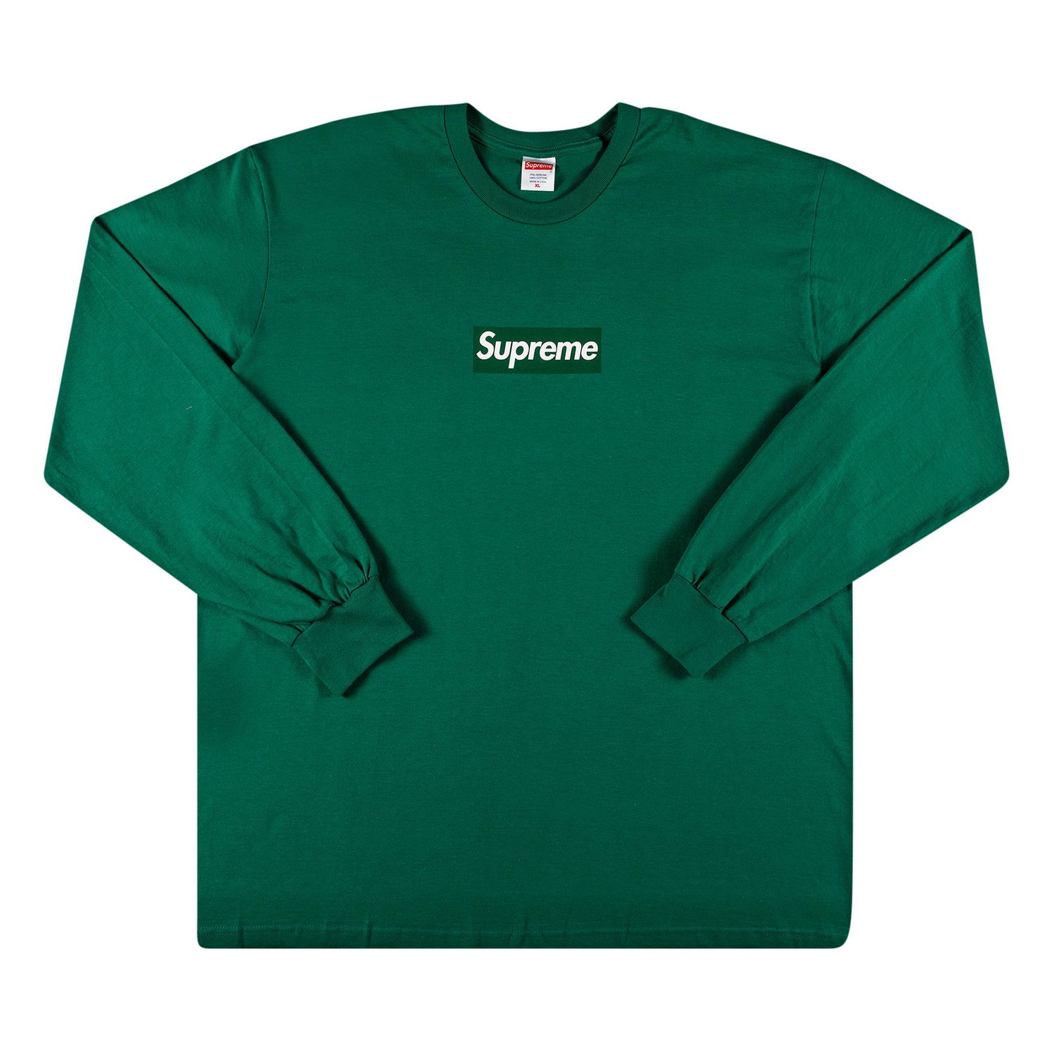 Tričko Supreme Box Logo Long-Sleeve Tee Zelené | FW20T15 LIGHT PINE, 1