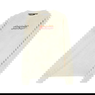 Tričko Palm Angels Long Sleeve Burning Logo Classic Tee Béžová | PMAB002F22JER0020310, 1