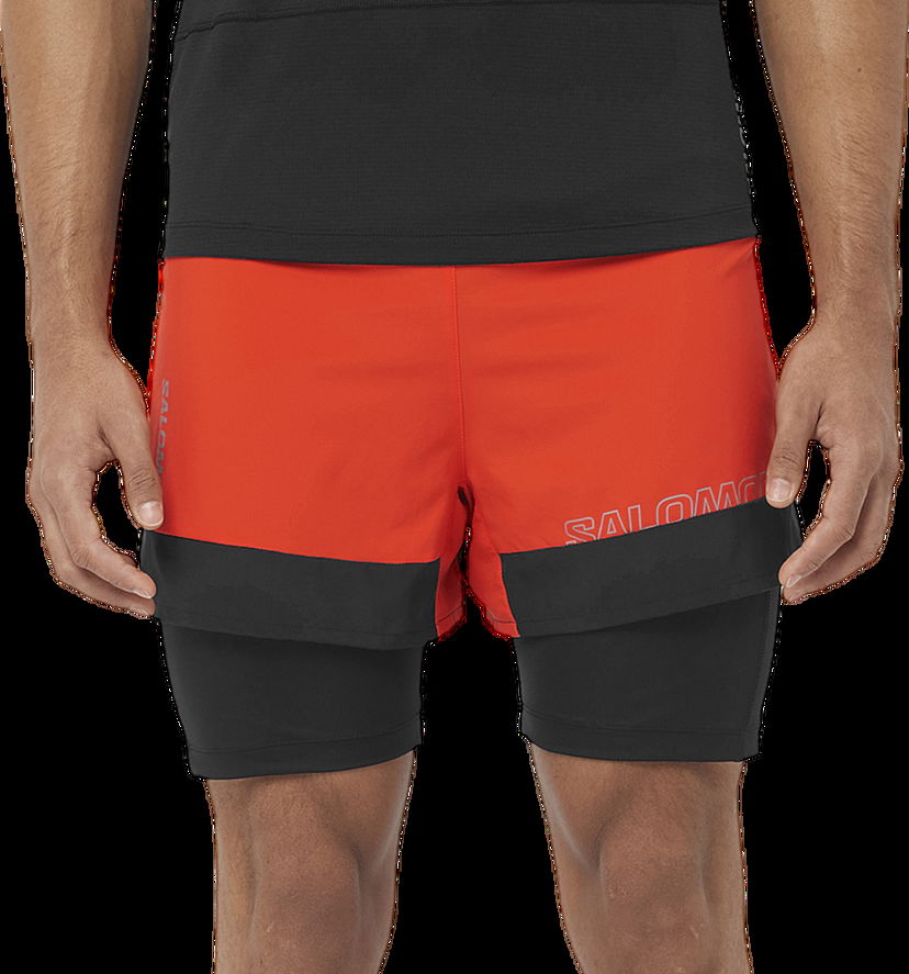 Šortky Salomon 2in1 Running Shorts Červená | lc2263700