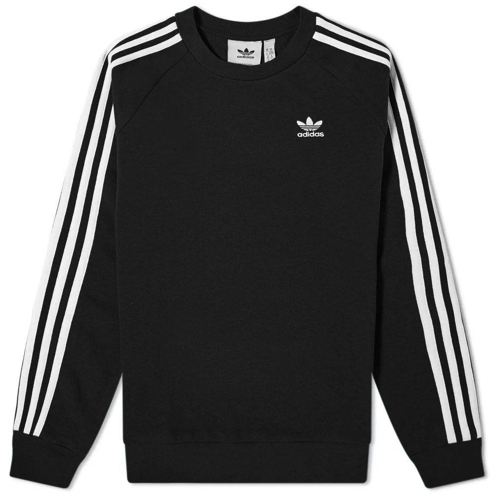 Mikina adidas Performance Adidas 3 Stripe Crew Sweat Čierna | IA4861, 1