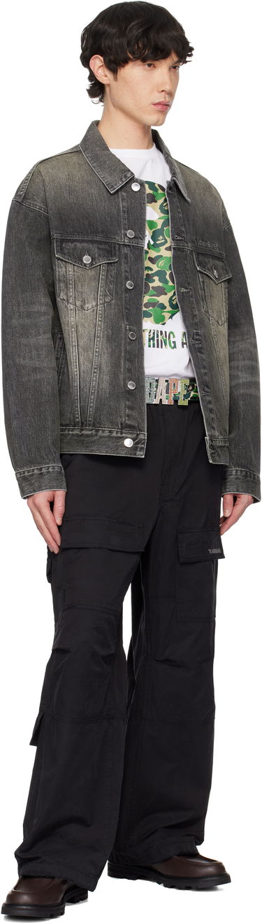 Opasok BAPE Blue Camo Leather Belt With Metal Buckle Modrá | 001BTK801003M, 4