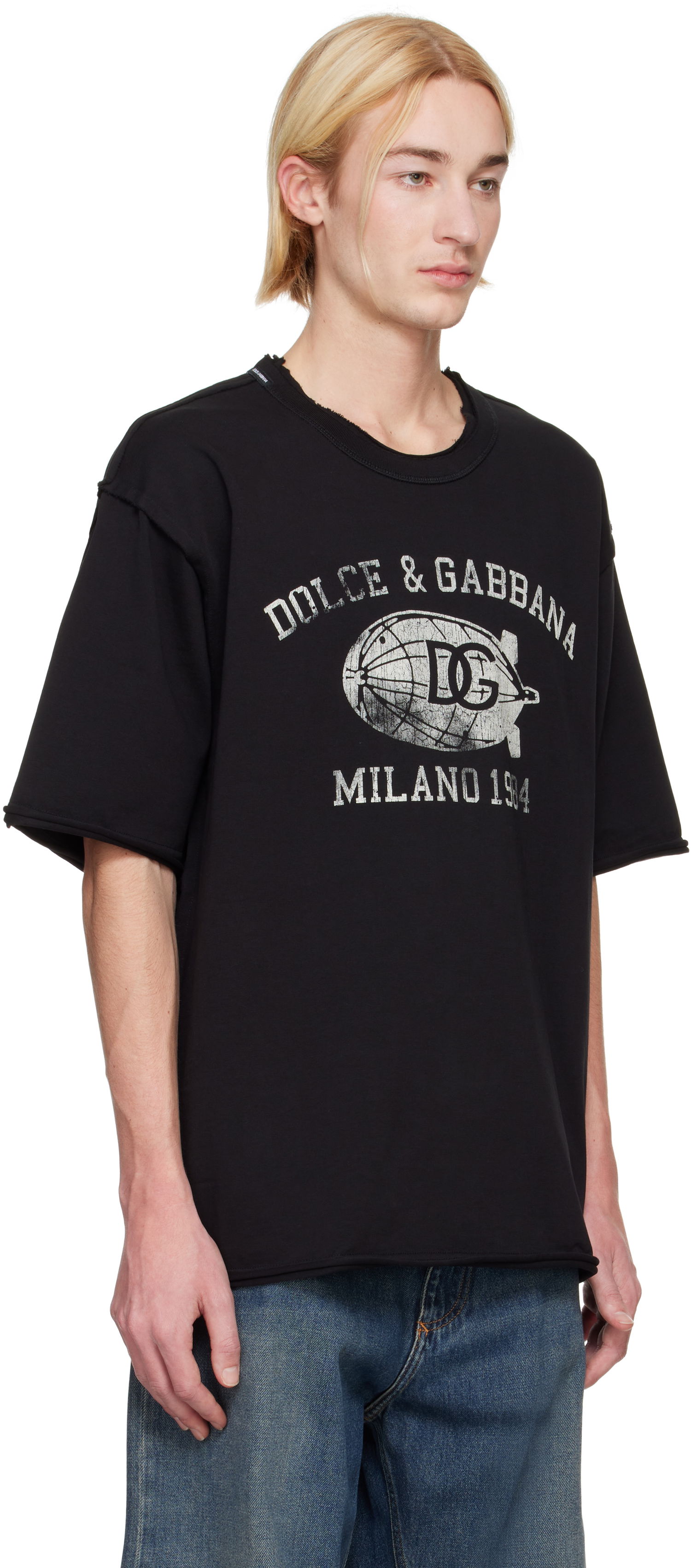 Tričko Dolce & Gabbana Dolce&Gabbana Cotton T-Shirt With Print Čierna | G8RF4TG7NSX, 1