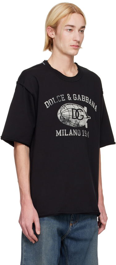 Tričko Dolce & Gabbana Dolce&Gabbana Cotton T-Shirt With Print Čierna | G8RF4TG7NSX, 1