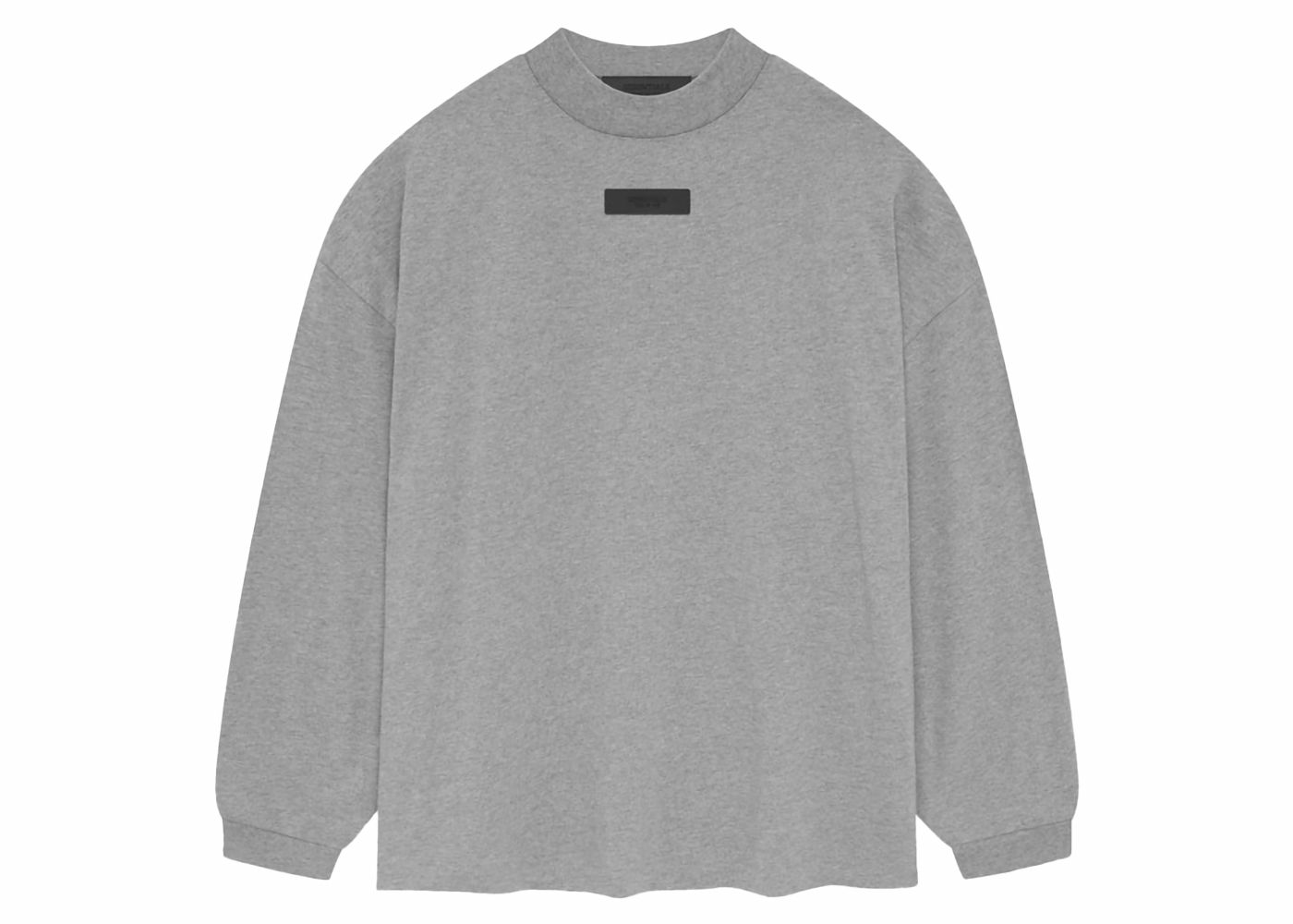 Tričko Fear of God Essentials L/S Tee Dark Heather Oatmeal Šedá | 125SP244203F, 0