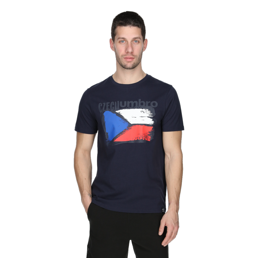 Tričko Umbro Czech Flag Graphic Print T-Shirt Navy | UMA241M866-02