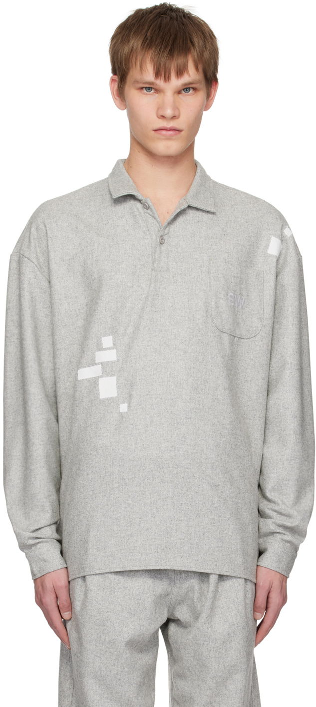 Polo tričko Saintwoods Patches Polo Shirt Šedá | SW01610, 0