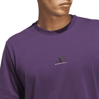 Tričko adidas Originals Basketball Graphic T-Shirt Fialová | jm6844, 4