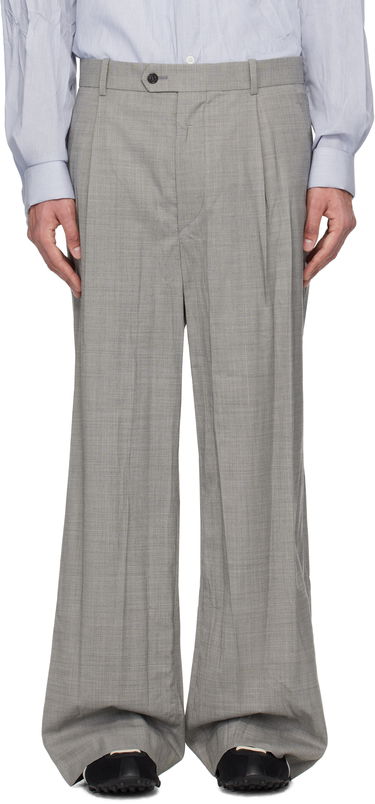 Nohavice HED MAYNER Hed Mayner Crinkled Trousers Šedá | HMMA30031A-HA150, 0