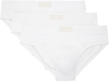 Body SKIMS Three-Pack Cotton Briefs Biela | BO-BRF-5633M, 0