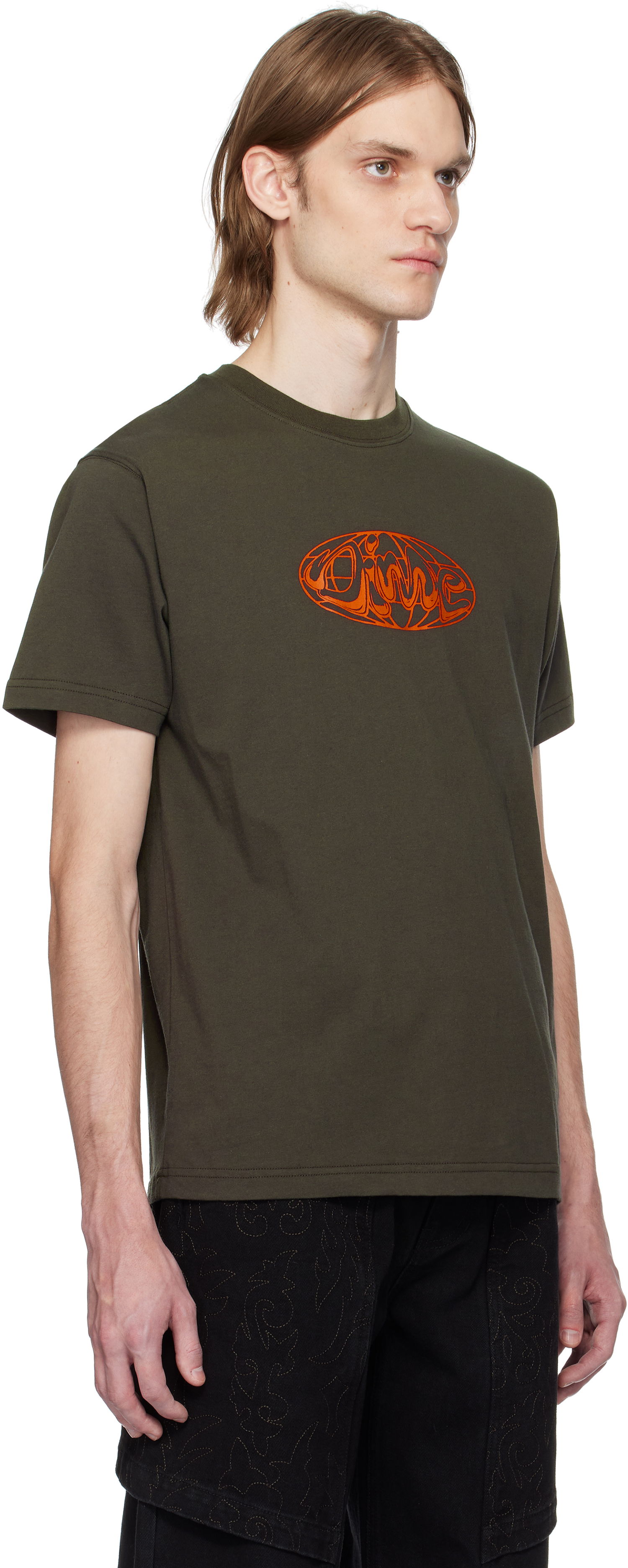 Tričko Dime Dime Globe T-Shirt Zelené | DIMESP2561BLK, 1