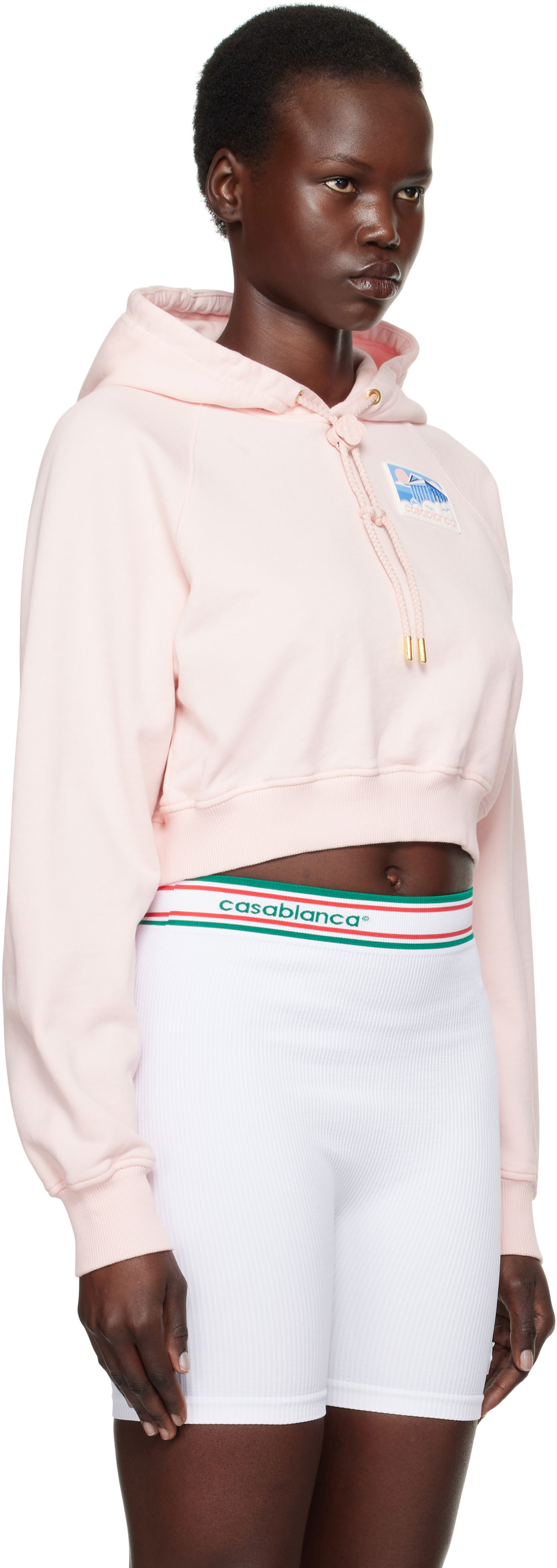 Rubber Patch Crop Hoodie