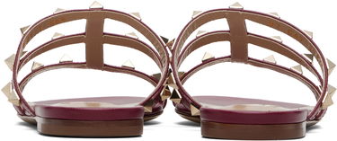 Tenisky a topánky Valentino Valentino Garavani Rockstud Flat Slide Sandals Vínová | 7W2S0C49VOD, 1