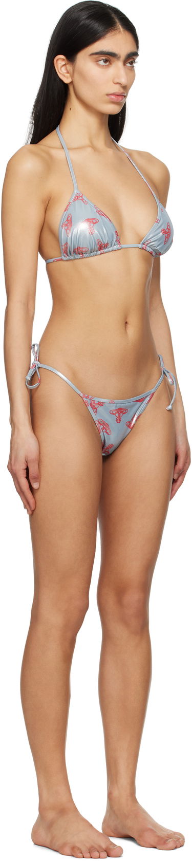 Plavky Vivienne Westwood Vivienne Westwood Orb Triangle Bikini Šedá | 8101000F-J0098-, 1