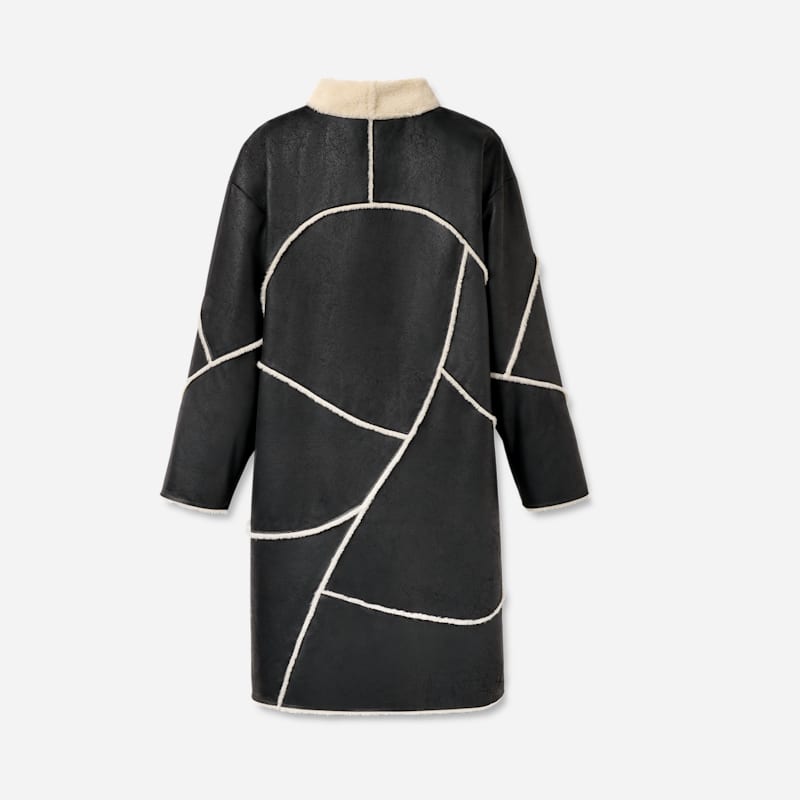 Kabáty UGG Emberlynn LuxeFluff Paneled Coat Polyester Rôznofarebný | 1171468-BLK, 1