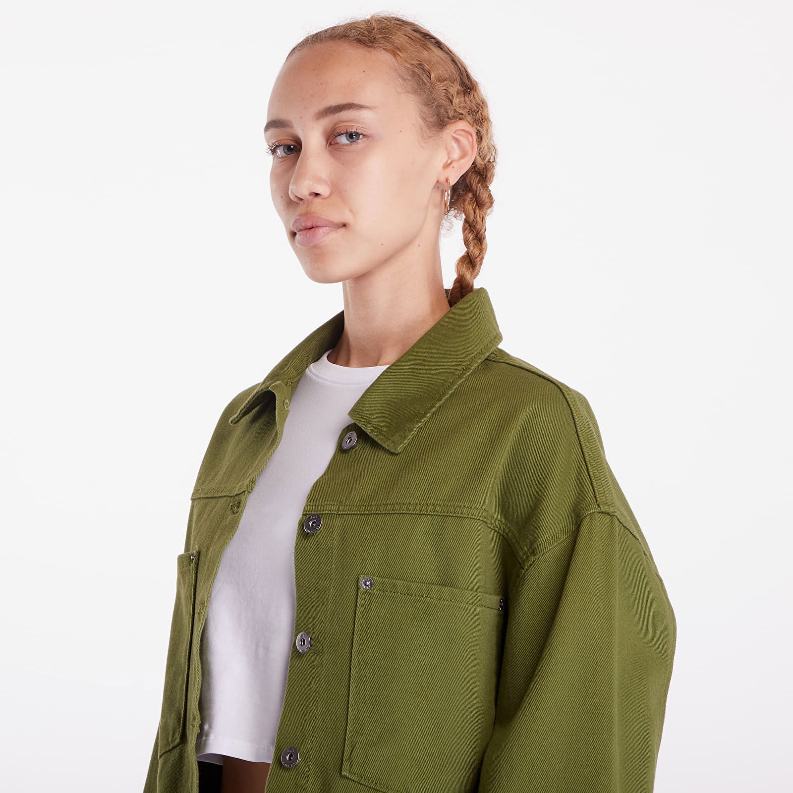 Raynes Crop Trucker Jacket Pesto