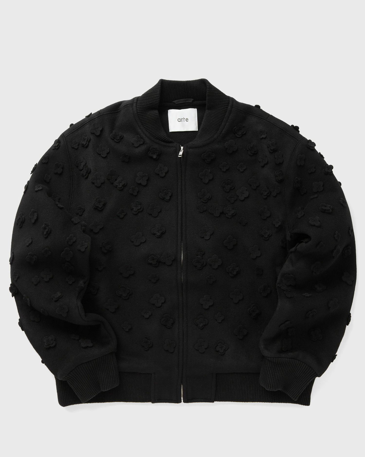 Bomber bunda Arte Antwerp Wool Bomber Jacket With Flower Embroidery Čierna | AW24-081J-BLACK, 0