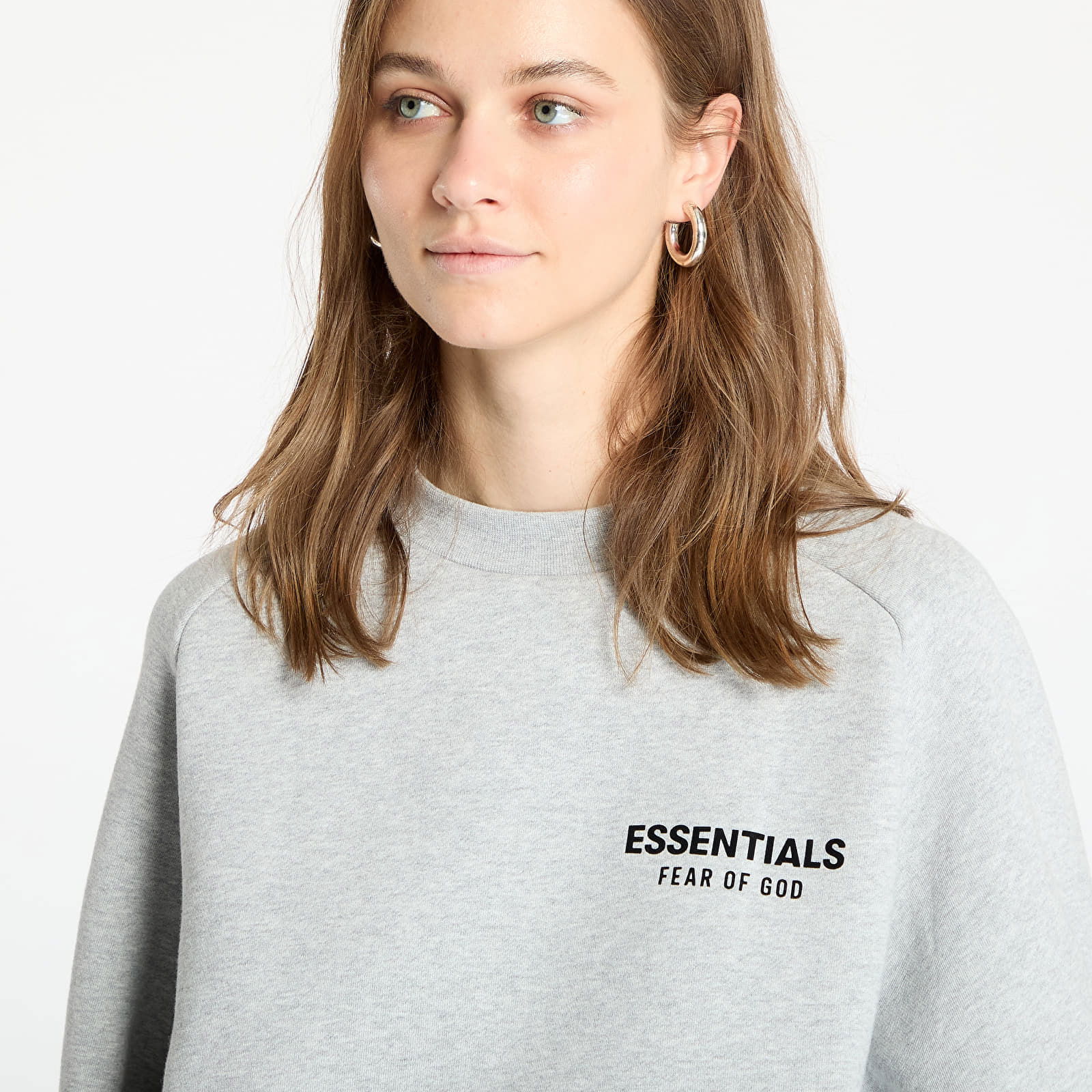 Cropped Fleece Crewneck Sweatshirt