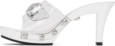 Starostlivosť o obuv Versace Versace Medusa Buckle Transparent Heeled Sandals Metalická | 1014369_1A10007_2T08P, 2