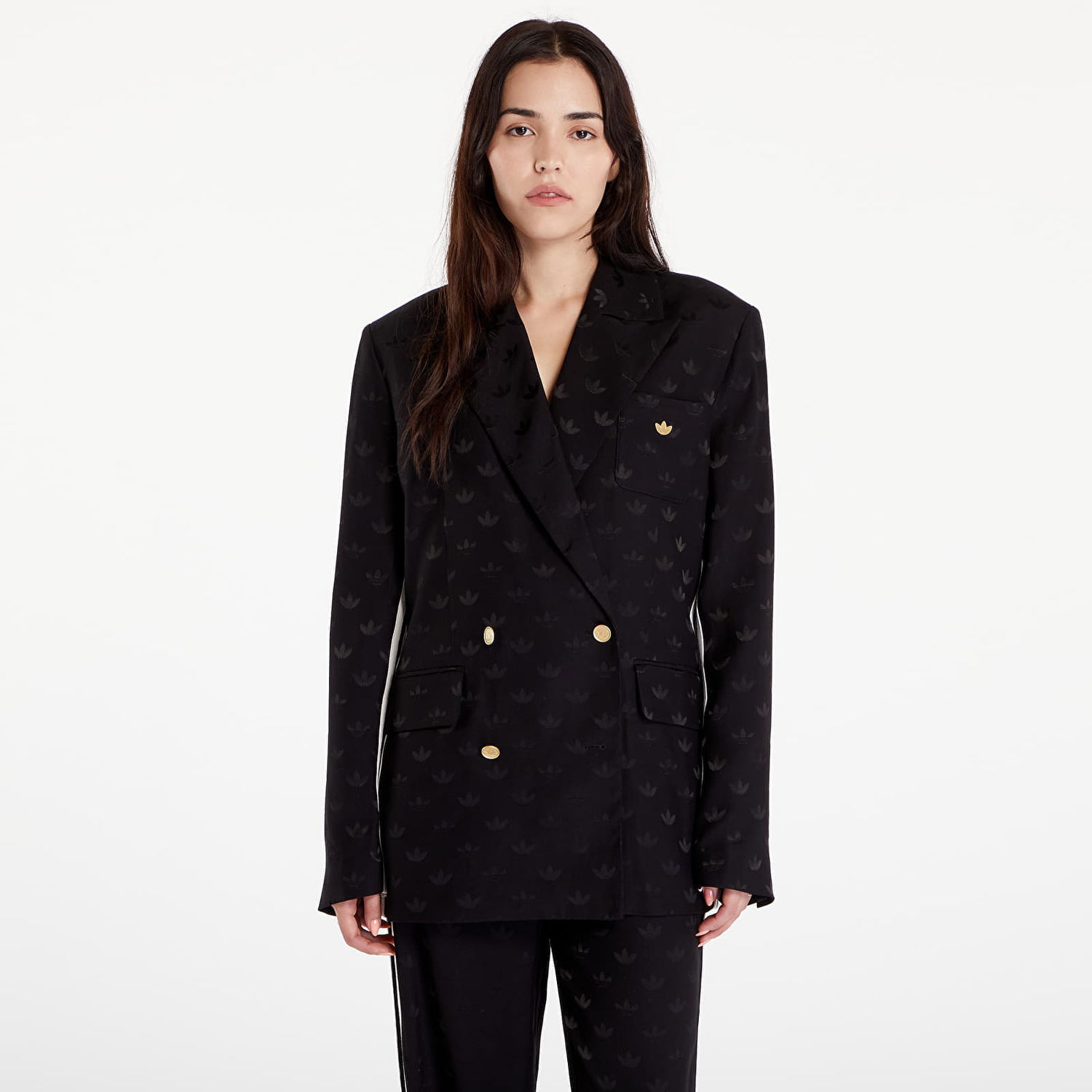 Bunda adidas Originals Premium Woven Jaquard Blazer Black Čierna | JI9658, 0