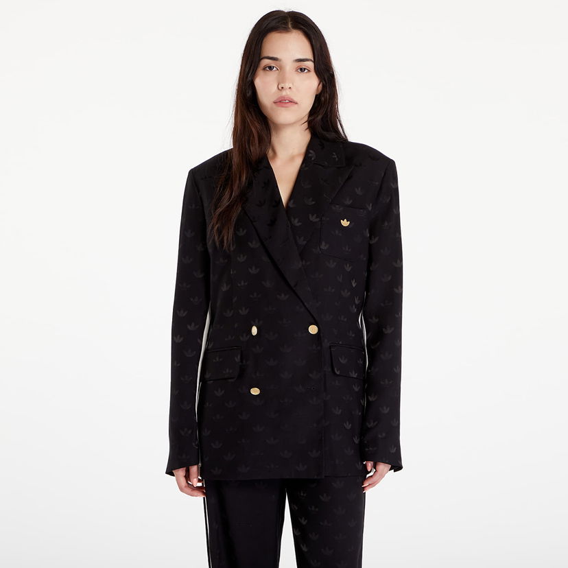 Bunda adidas Originals Premium Woven Jaquard Blazer Black Čierna | JI9658