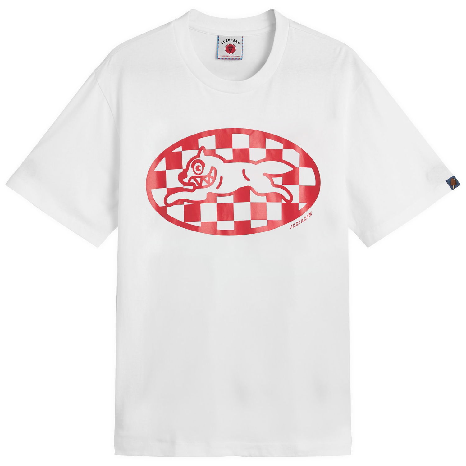 Tričko BBC IceCream Checker Running Dog Graphic Tee, Size Large Biela | IC25379-WHT, 0