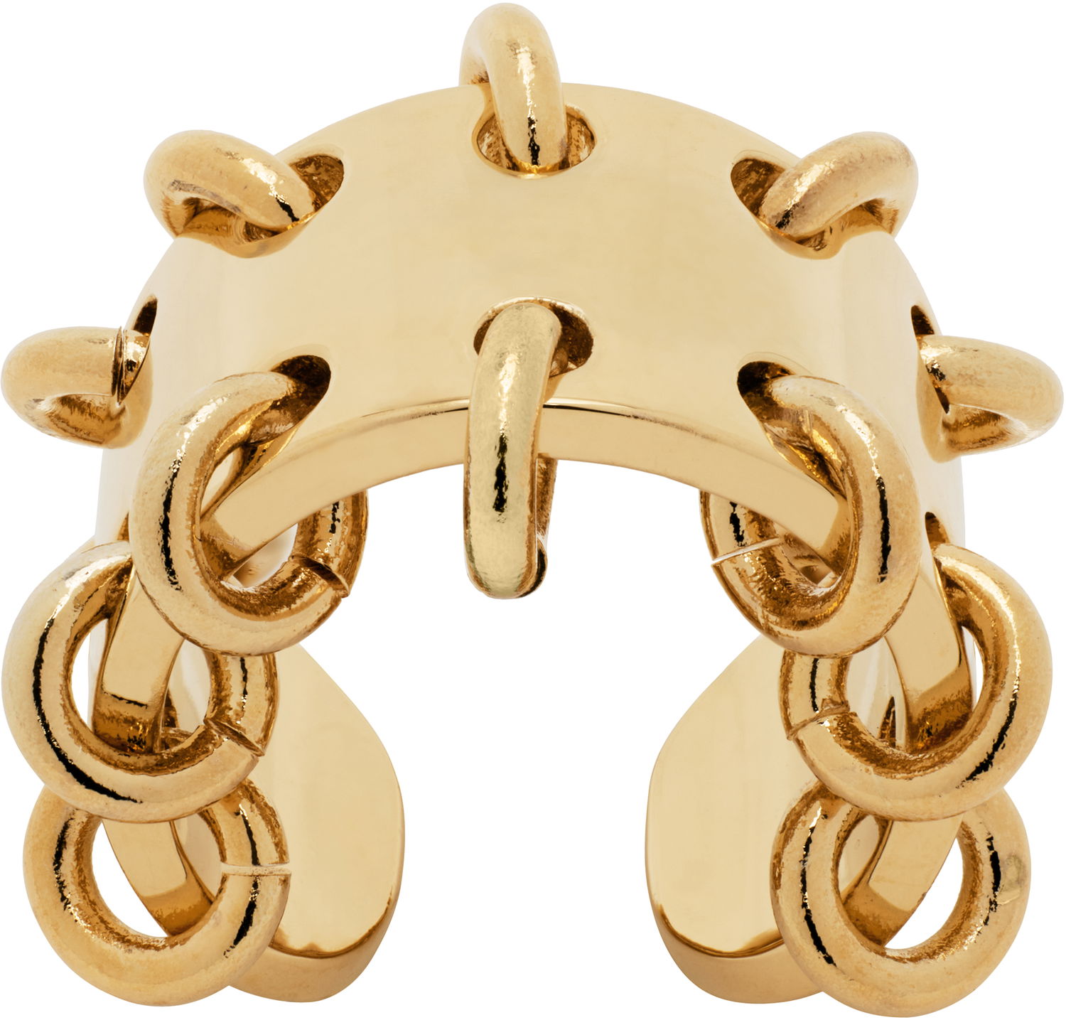 Prsteň We11done We11done Pierced Wide Band Ring Metalická | WD-AJ0-25-504-U-GD, 0