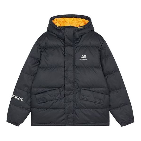 Prešívaná bunda New Balance Print Logo Down Jacket Čierna | AMJ13334-BK