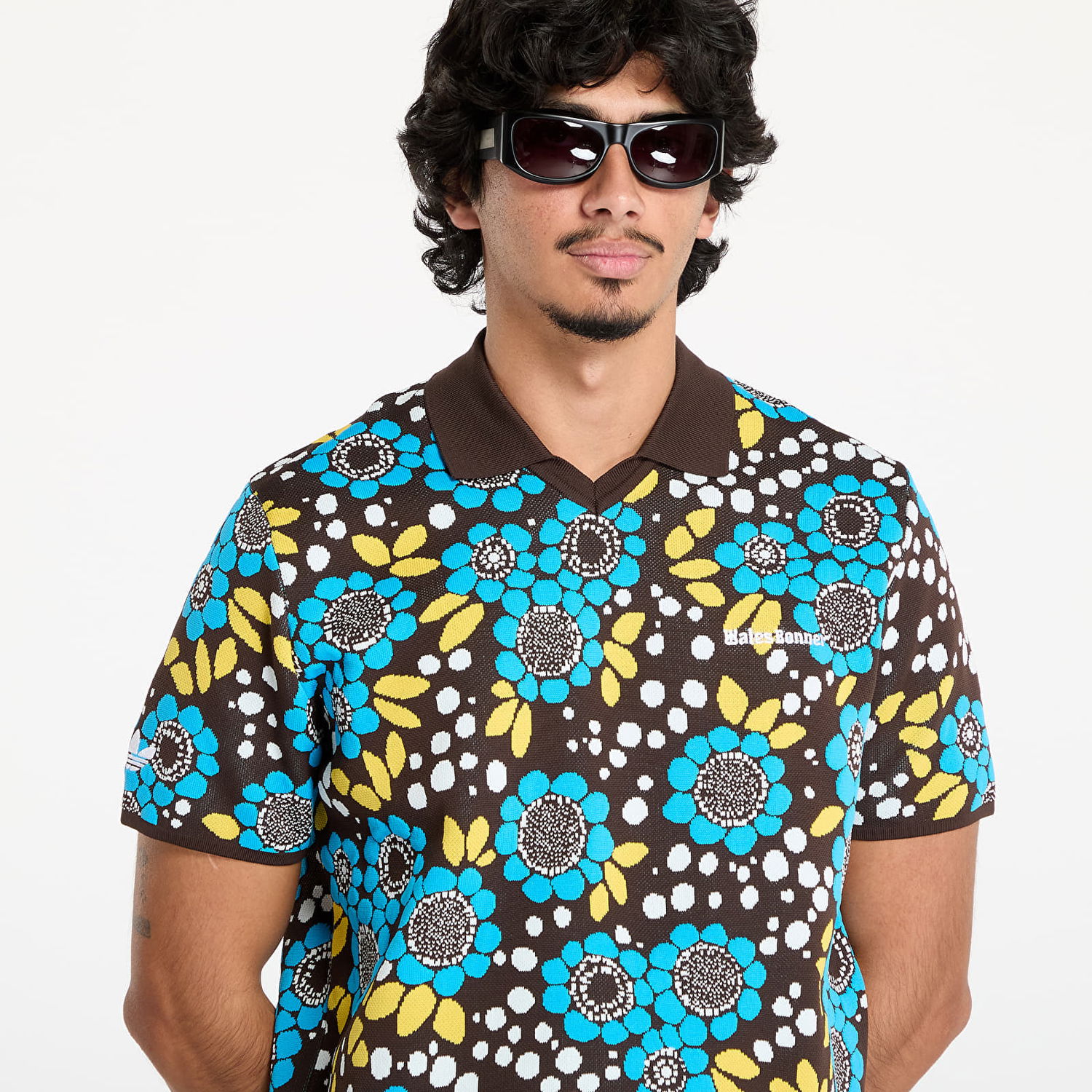 Polo tričko adidas Originals Wales Bonner x Knit Polo Shirt Hnedá | JJ2931, 1