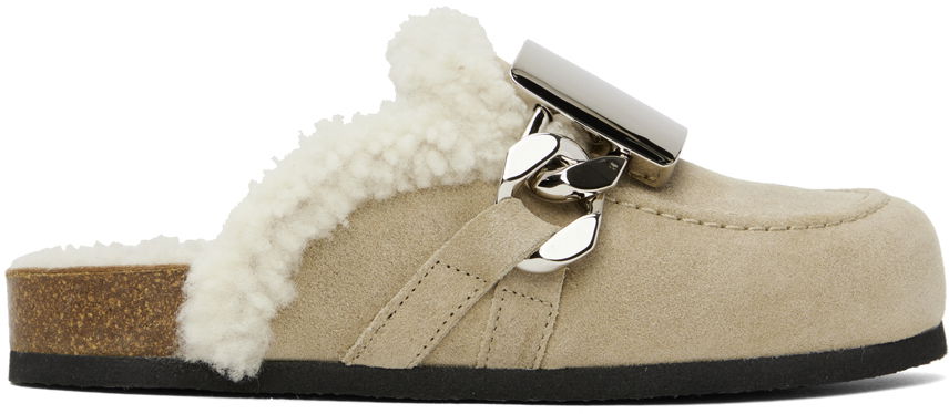 Starostlivosť o obuv JW Anderson JW Anderson Shearling Buckle Loafers Béžová | ANW40000B, 0
