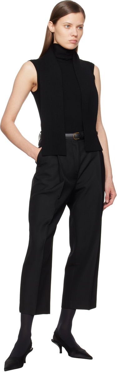 Opasok TOTEME TOTEME Slim Trouser Leather Belt Čierna | 233-812-612, 4