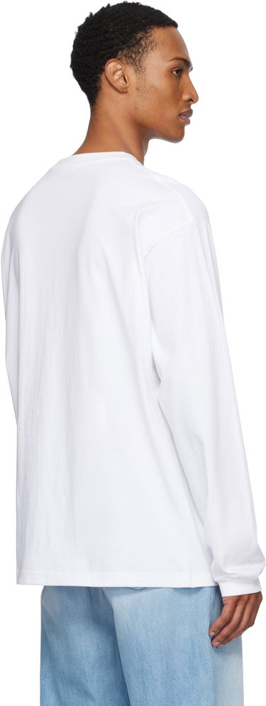 Tričko We11done We11done Neon Logo Long Sleeve Tee Biela | WD-TT2-25-754-U-WH, 2