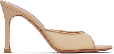 Doplnky Amina Muaddi Amina Muaddi Alexa Mesh 95 Heeled Sandals Béžová | SSENSE EXCLUSIVE 95MM ALEXA MESH, 0