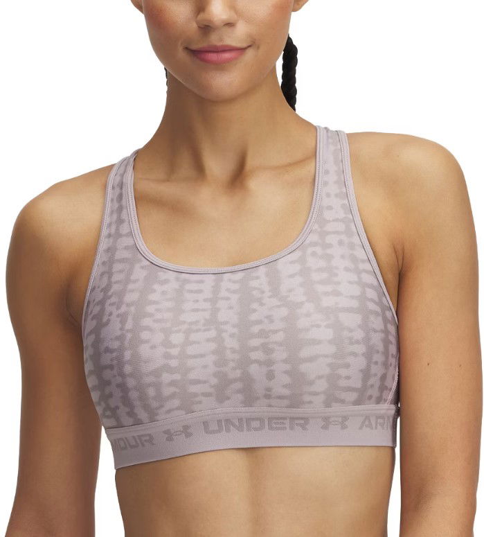 Podprsenka Under Armour Under Armour Crossback Mid Print Sports Bra Šedá | 1361042-011