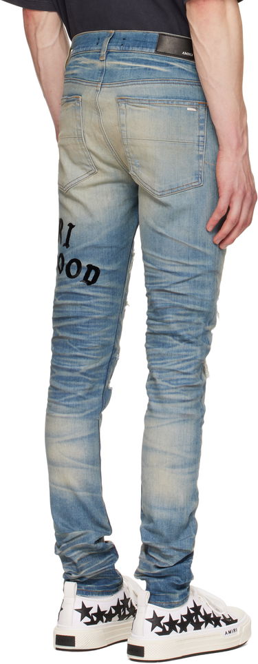 Džínsy AMIRI AMIRI 'Hollywood' Repaired Jeans Modrá | AMDNSY1152, 2