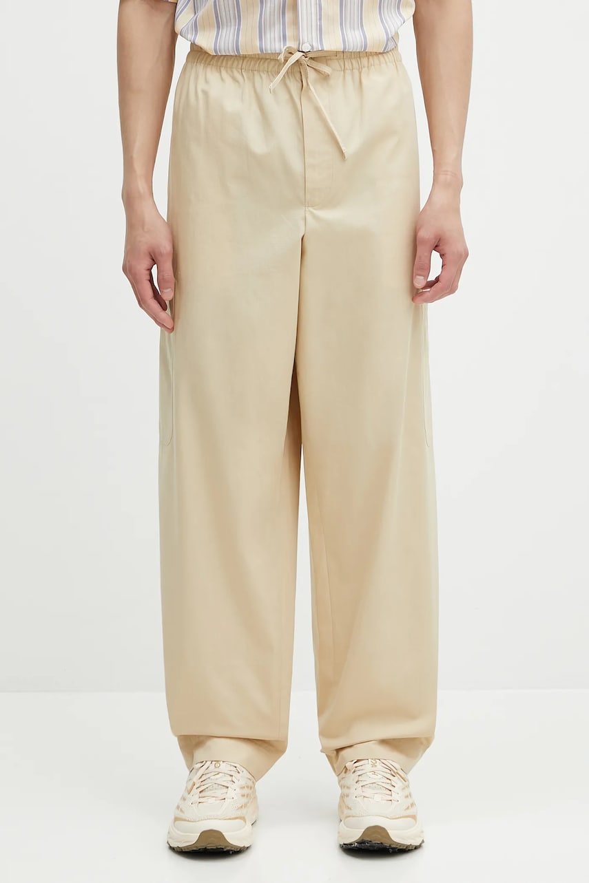 Nohavice KENZO Kenzo Wide-Leg Drawstring Pants Béžová | FF55PA5019SC.11, 0