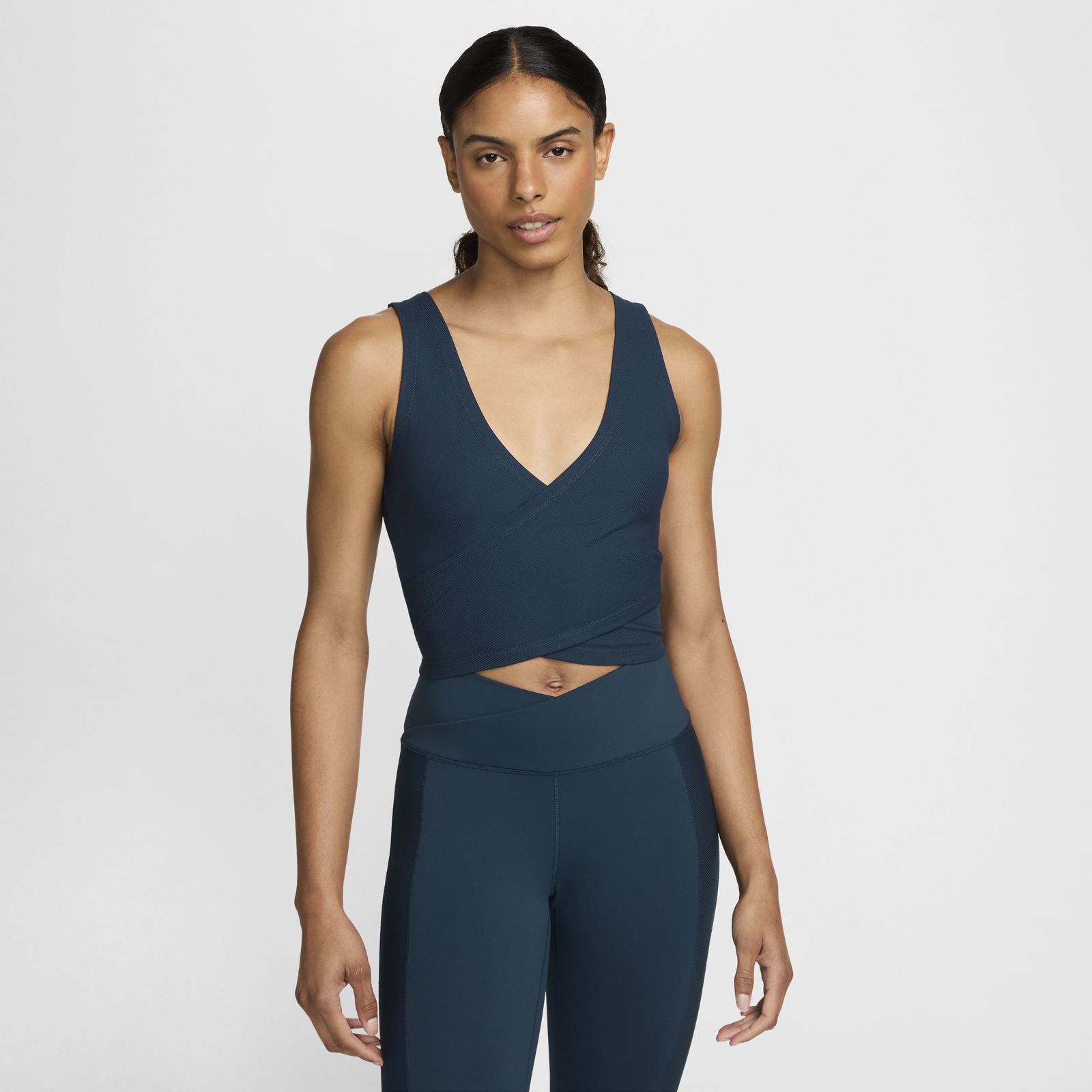 Dri-FIT One Fitted Ribbed Wrap Crop Top