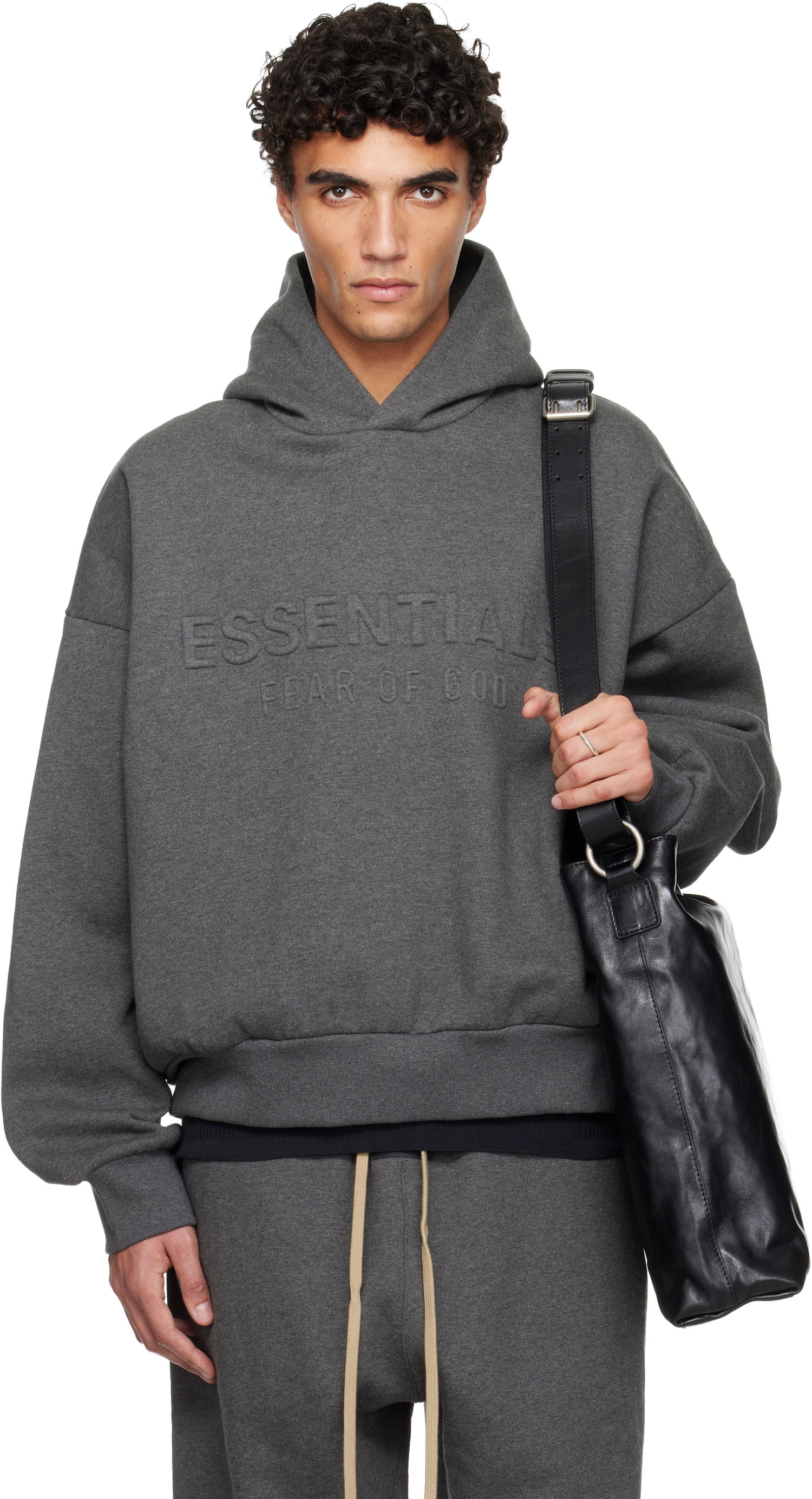 Mikina Fear of God Holiday Embossed 'Essentials' Classic Hoodie Šedá | 192HO256211F, 0
