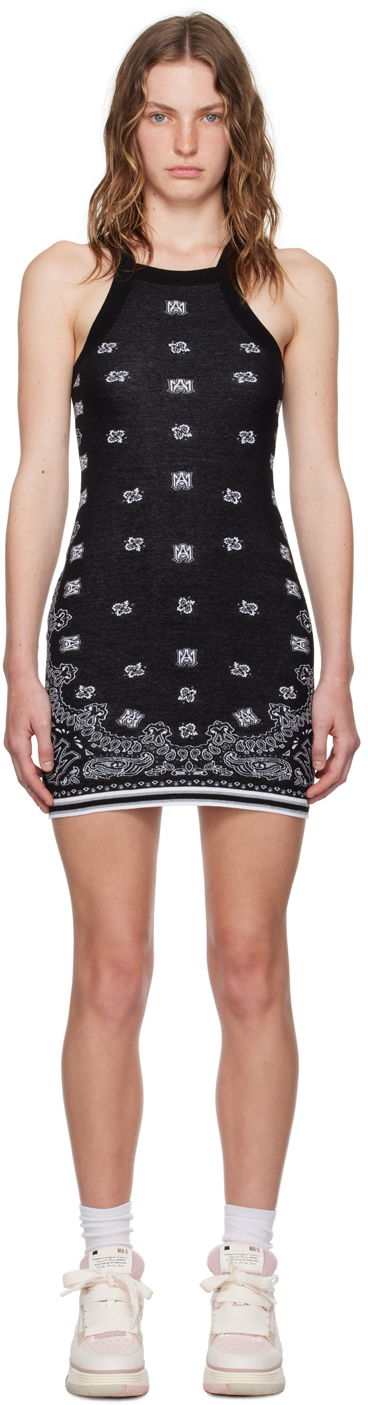 Šaty AMIRI Black Bandana Minidress Čierna | AWKNRS1005, 0