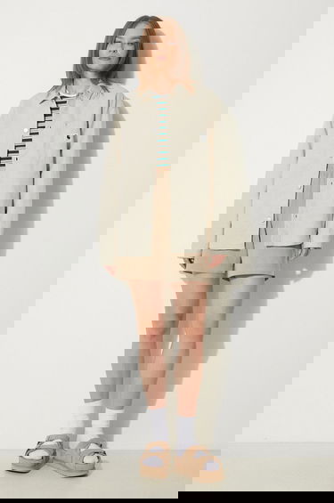 Košeľa Carhartt WIP Ethel Shirt Jac Relaxed Linen Blend Classic Collar Béžová | I033569.502, 1