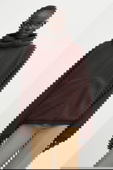 Bunda Carhartt WIP Hooded Helix Fleece Jacket Hnedá | I035461.3ANXX, 0