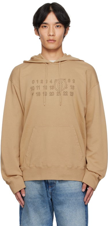 Mikina Maison Margiela MM6 Maison Margiela Cotton Numeric Hoodie Béžová | SH0GU0035 M25025, 0