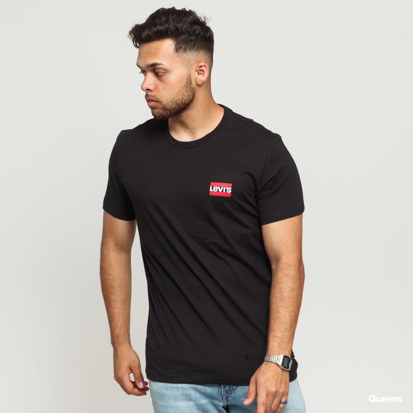 Tričko Levi's Crewneck Graphic 2 Pack Čierna | 79681-0000, 0