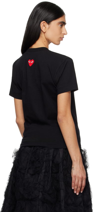 Tričko Comme des Garçons COMME des GARÇONS PLAY T-Shirt with Heart on Back Čierna | T340, 2