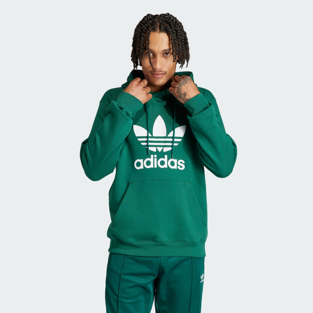 Mikina adidas Originals Adicolor Classics Trefoil Hoodie Zelené | IM9407, 0