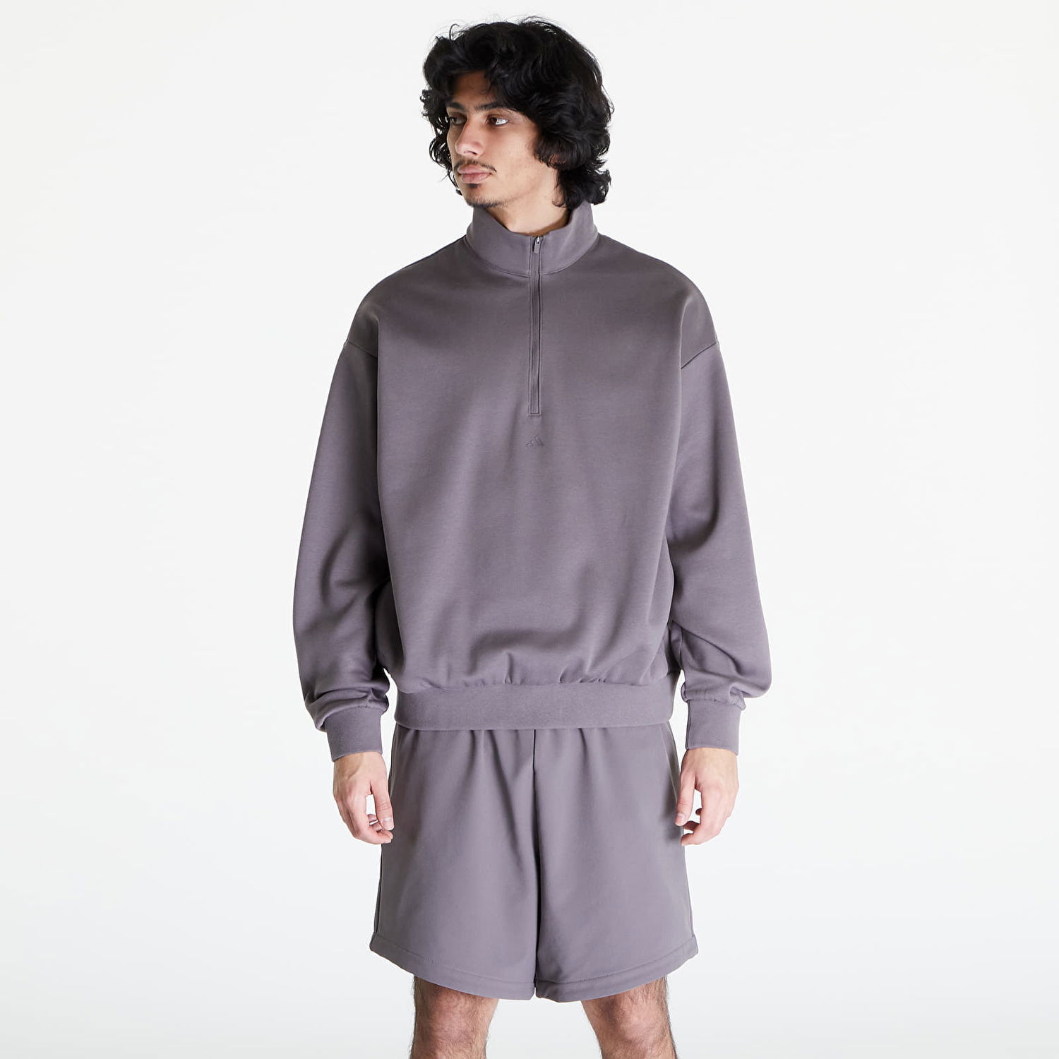 Mikina adidas Originals Adicolor Basketball 1/2 Zip Hoodie UNISEX Fialová | IW1627, 0