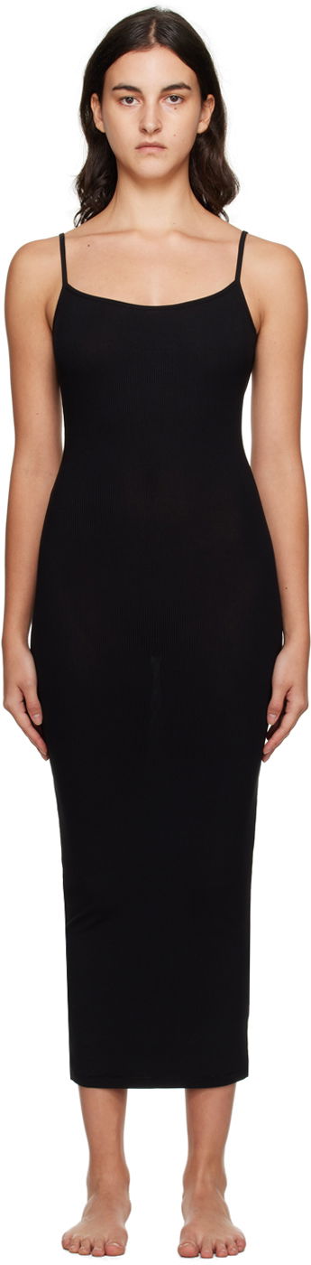 Šaty SKIMS SKIMS Soft Lounge Backless Maxi Dress Čierna | DR-MAX-3489, 0